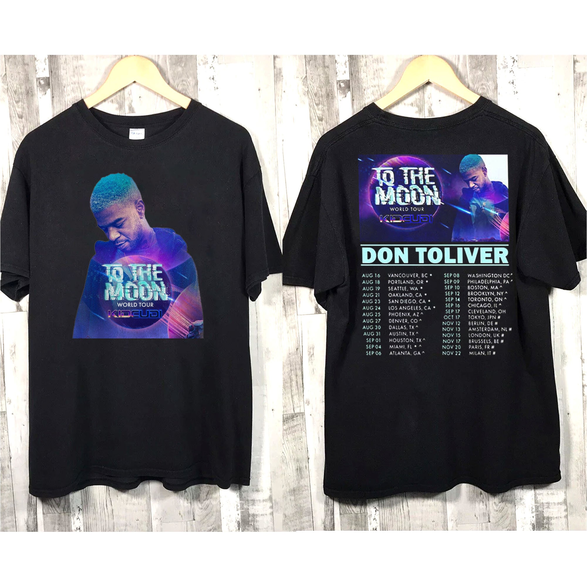 Kid Cudi To The Moon World Tour 2022 Two Sides Shirt ⋆ Vuccie