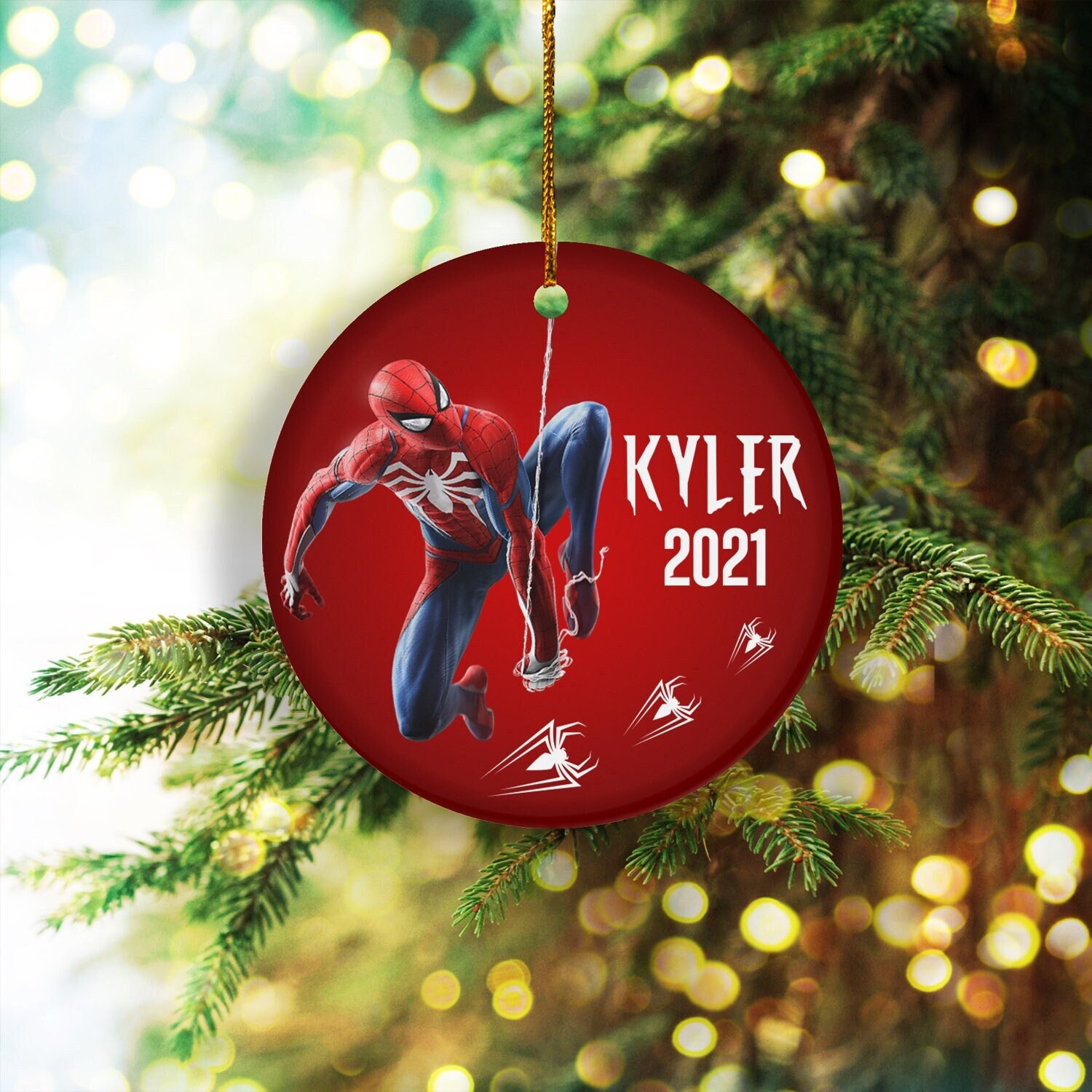 Spider Man Christmas Superhero Boys Birthday Ornament Spider Man Christmas Superhero Boys Birthday Ornament