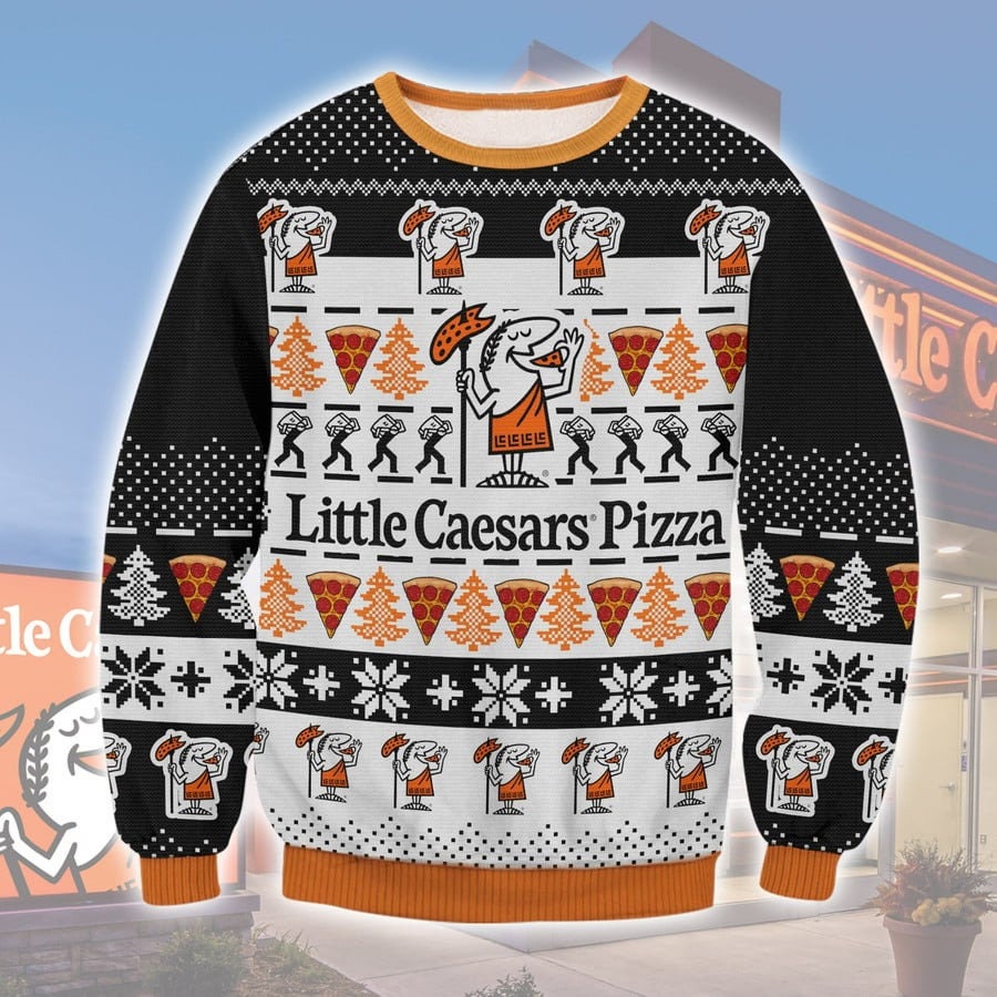 Christmas Pizza Little Caesars Ugly Sweater Christmas Pizza Little Caesars Ugly Sweater