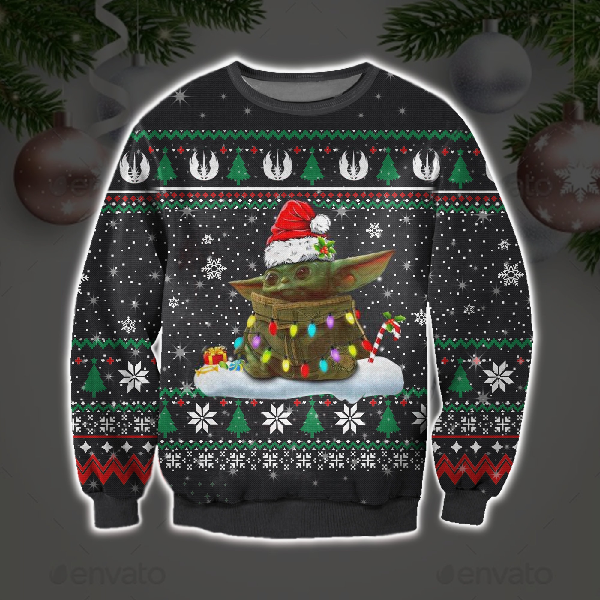 Cute Baby Yoda Ugly Christmas Sweater Cute Baby Yoda Ugly Christmas Sweater