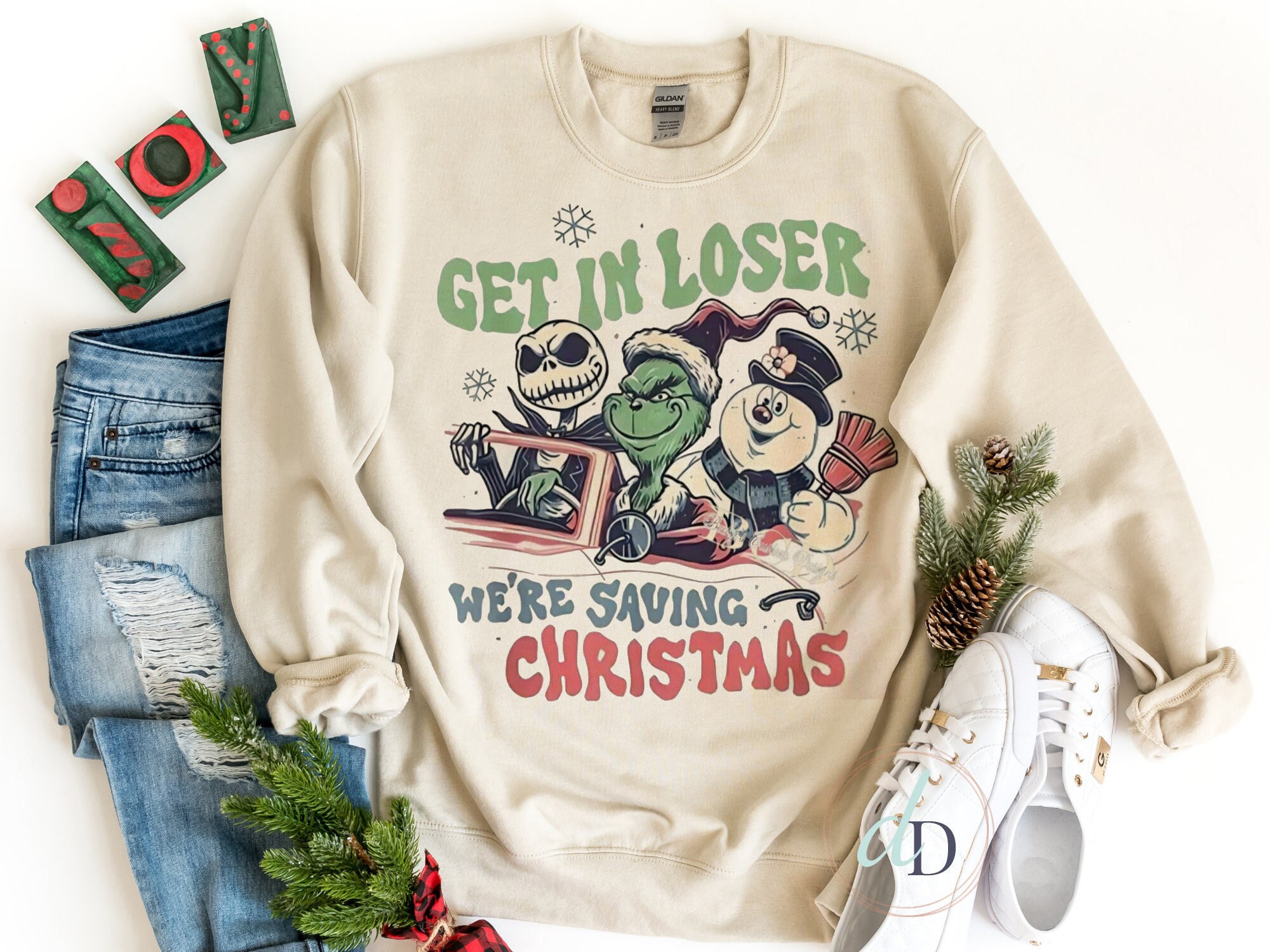 Get In Loser We're Saving Christmas Sweatshirt Get In Loser We're Saving Christmas Sweatshirt