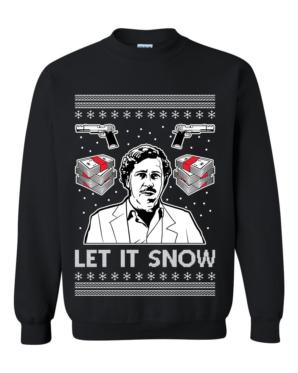 Pablo Escobar Let It Snow Ugly Sweatshirt Pablo Escobar Let It Snow Ugly Sweatshirt