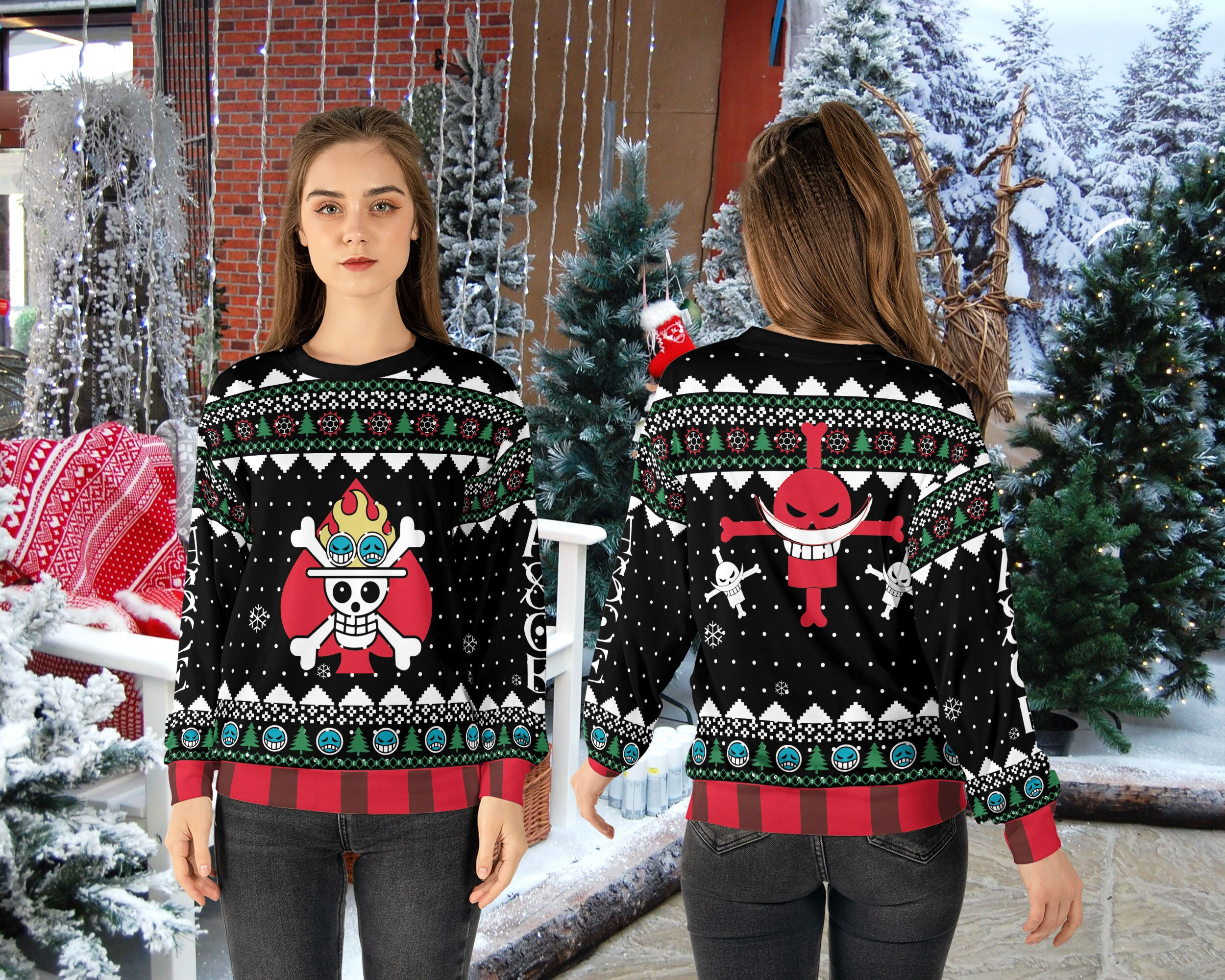 Skull Pirate Ugly Christmas Sweater Skull Pirate Ugly Christmas Sweater