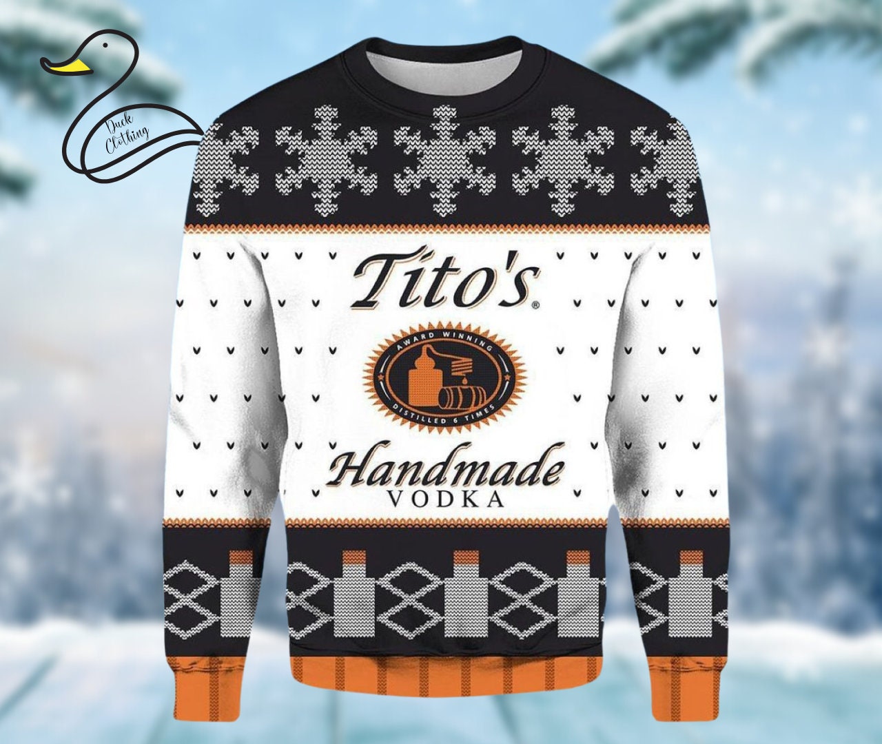 Tito's Handmade Vodka Ugly Christmas Sweater Sweatshirt Gift Tito's Handmade Vodka Ugly Christmas Sweater Sweatshirt Gift